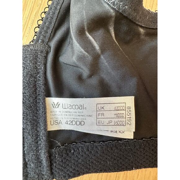Wacoal Perfect Primer Full Figure Unlined Underwire black Bra 42DDD 855213 - Picture 4 of 5